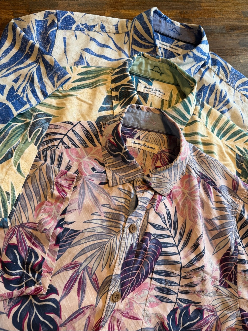 Tommy Bahama Mens Silk Camp Shirt Small Floral Tropical Lot of 3 Silk Hawaiian